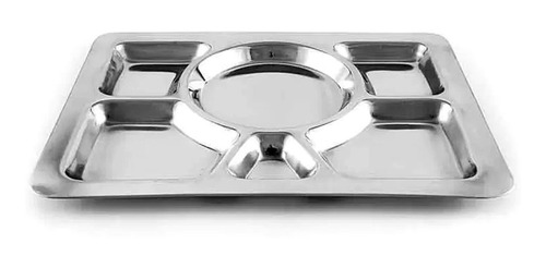 Bandeja 6 Divisões Aço Inox Ref 0096