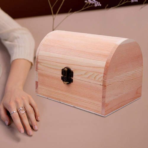 Caja De Madera Sin Terminar, Caja De 16cmx12cmx11,5cm