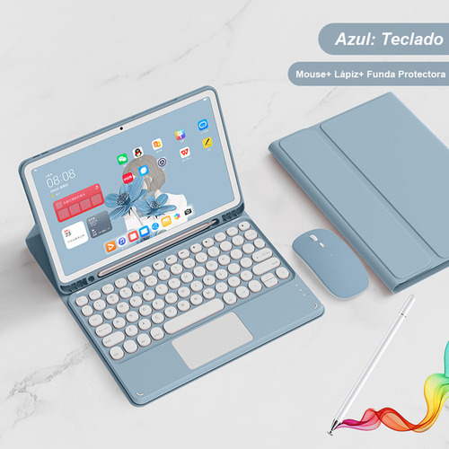 Funda C/teclado Mouse Pencil Para Galaxy Tab A8 10.5 Pulgada