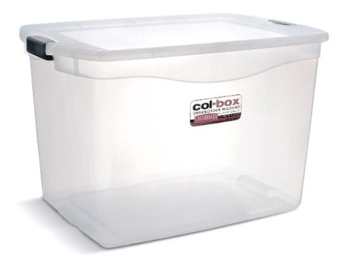 Caja Organizador Plastico Apilable C/ Tapa Taper 80 Litros C