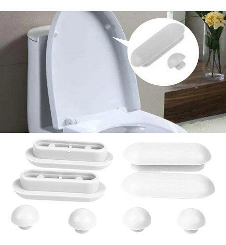 4 Parachoques De Asiento De Inodoro Almohadillas