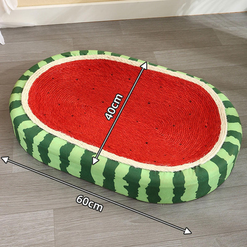 Cama Rascadora Para Gatos, Ovalada, Cuenco Rascador Sandía