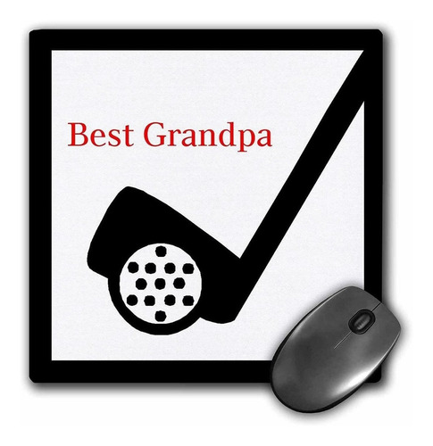 3drose Llc 8 x 8 x 0.25 inches Mouse Pad, Grandpa N Golf 