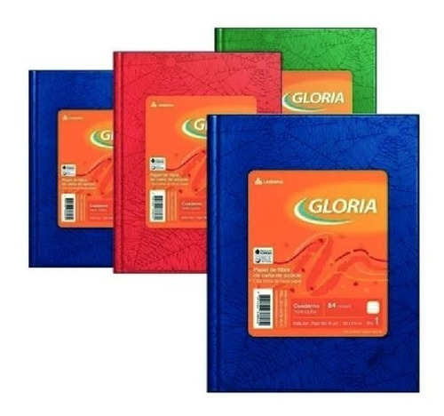 Cuaderno Tapa Dura 42hs Rayado Gloria Escolar Araña X 50un