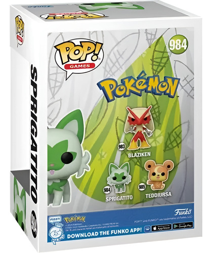 Figura De Acción Sprigatito #984 Pokémon Funko Pop! Games
