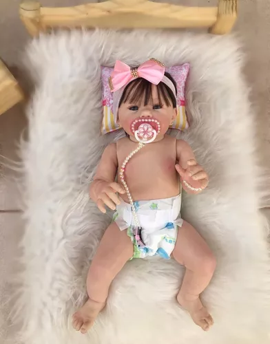 Bebê Reborn Loira Abigail Pode Banhar Cabelo Fio A Fio 2 Kg