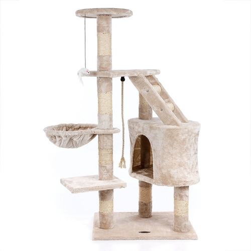 Torre Rascador Para Gatos Con 4 Niveles - Importada
