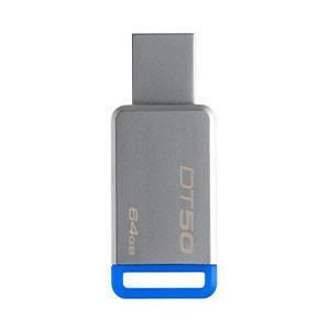 Pen Drive Kingston 64gb Dt50 Datatraveler Azul Envio Gratis