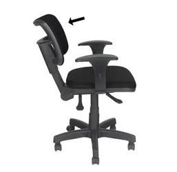 Cadeira Back System Executiva Encosto Tela Zip Frizokar Braç