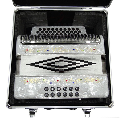 Acordeon Versalles Blanco 3112m Fbb Vintage 31 Botones