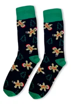 Comprar Calcetines Divertidos Navideños Diseño De Galletas Navideñas