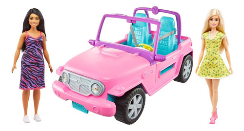 Barbie Estate Jeep Con Muñeca Y Amiga