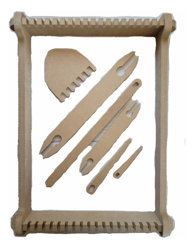 Telar De Mesa Fibrofácil 40x50cm Con Accesorios Faisaflor