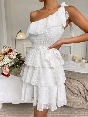 Vestido Blanco Talla Xs