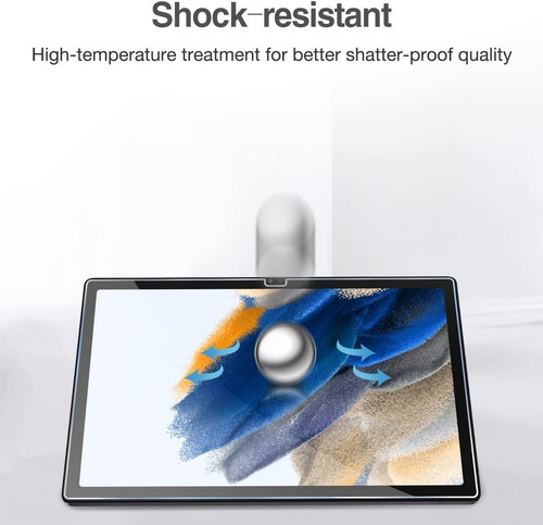 Case Flip 360° + Mica Vidrio 9h Samsung Tab A8 10.5 Sm-x200
