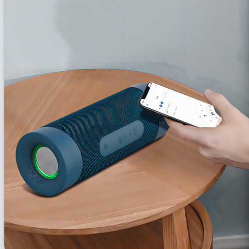 Parlante Portátil Grande Bluetooth Luces Led Altavoz Color Blanco