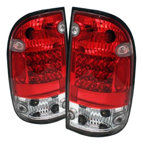 Cola Spyder Auto Toyota Tacoma Roja Transparente De Luz Led.