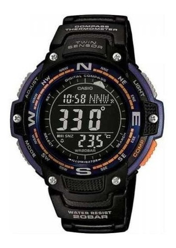 Relógio Casio Sgw 100 2b Bússola Termômetro Caixa E Manual