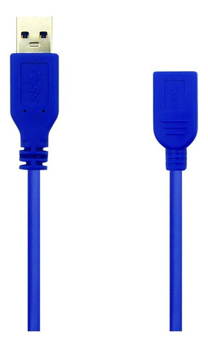 Cable Alargador Usb 3.0 Extensión Con Filtro M H 1.5 Mts Color Azul