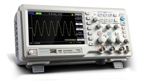 Osciloscopio Digital 200mhz, 2-ch, 2gs/s Ga1202cel Gratten