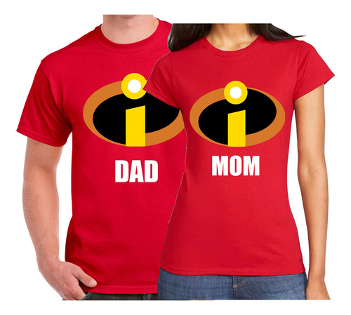 Los Increibles Disney Pixar Set Par De Playeras Personalizad