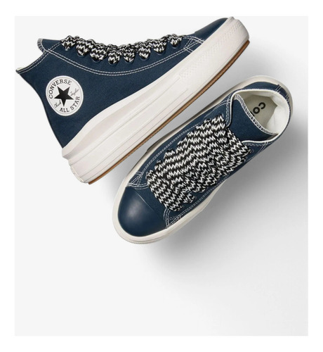 Zapatillas Converse Chuck Taylor Move Hi Platform Azul Blanc