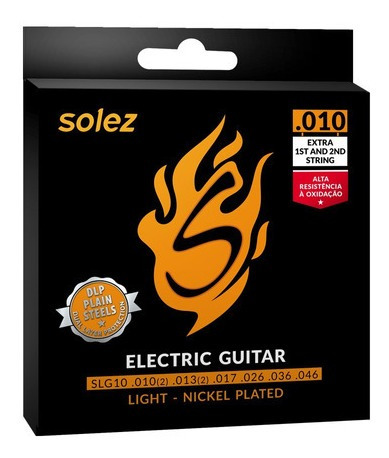 Encordoamento Solez Para Guitarra Corda 0.010 Slg10