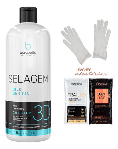 Semi Definitiva Borabella Alisamento 3d 1l +sachês/luvas