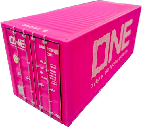 Shipping Container A Escala Para Escritorio One Rosa 1:36