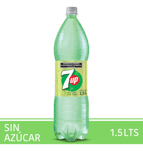 7up Sabor Lima Limón Sin Azúcar Pack 1.5 L