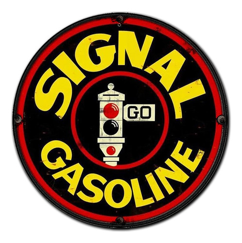 #85 - Cuadro Decorativo Vintage 30 Cm / Cartel Signal Gas 