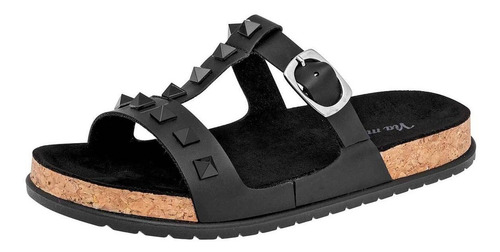 Via Moda Sandalia Para Mujer Negro, Código 117355-1