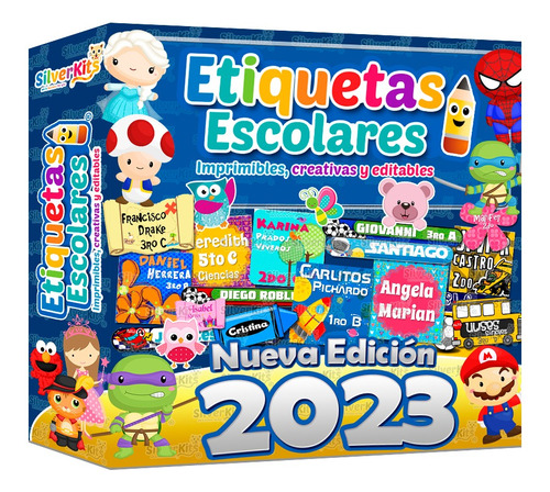 Etiquetas Escolares Kit Imprimible Nueva Edición