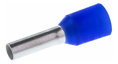 Terminal Tubular Ilhós 2,50mm 14awg Pré-isolado Azul 100 Pçs