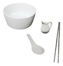 Comprar Set Sushi Ceramica Bowl Palillos Cuchara Salsero X4pz Bazar