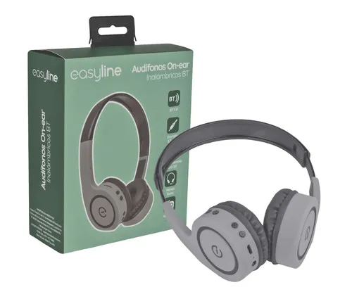 Aud fonos Easyline On ear Inal mbricos Bluetooth El 995265 Color Gris