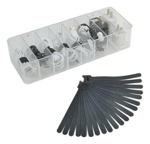 Organizador Articulo Electronico 8 Seccion Caja Cabl 20 Tela