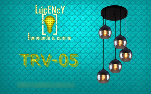 Lámpara Lúcency Con Cristal Ámbar, Mod. Trv-05