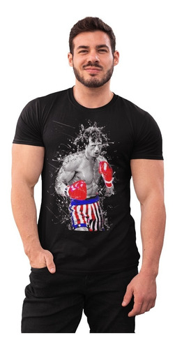 Rocky Balboa Varios Modelos Remera Algodon Dtf Unica Negra