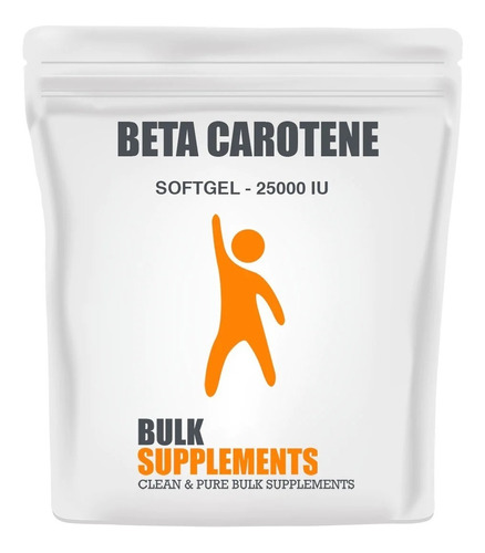 Bulk Supplements | Betacaroteno | 7500mcg | 100 Caps Blandas