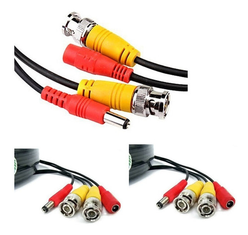 Cable Cctv Siames Hd De Video Y Alimentación 18 Metros