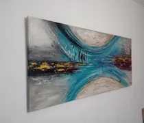 Comprar Cuadro Abstracto Texturado Pintado Decorativo Moderno Grande