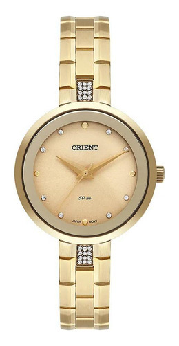 Relógio Orient Feminino Redondo Pulseira Com Cristais