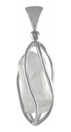 Dije De Cristal De Danburita Estilo Jaula De Plata 925