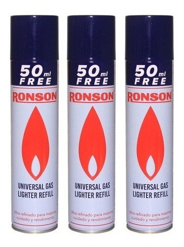  3 Gas Ronson 300 Ml / Maxtabacos