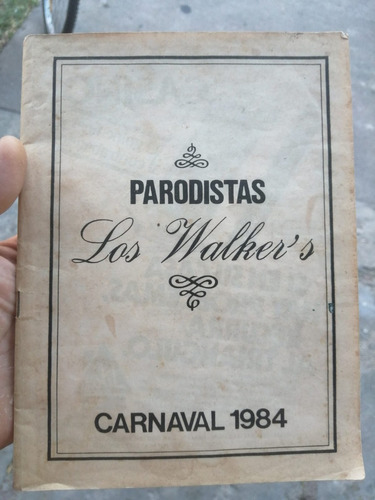 Librillo Repertorio Carnaval 1984 Parodistas Los Walker´s
