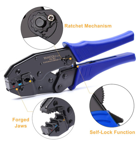 Yangoutool Conectores De Cable Eléctrico Crimping Kit: 70...