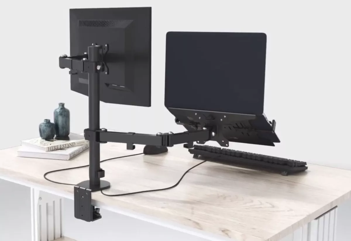 Tercera imagen para búsqueda de soporte para laptop y monitor