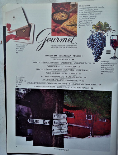Revista Gourmet Magazine Of Good Living - Año 1990 - Ingles (Usado)