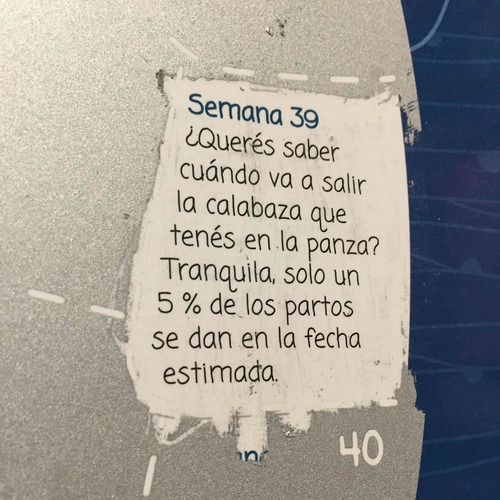 Imagen 3 de 6 de Deparís, Afiche Calendario De Embarazo.